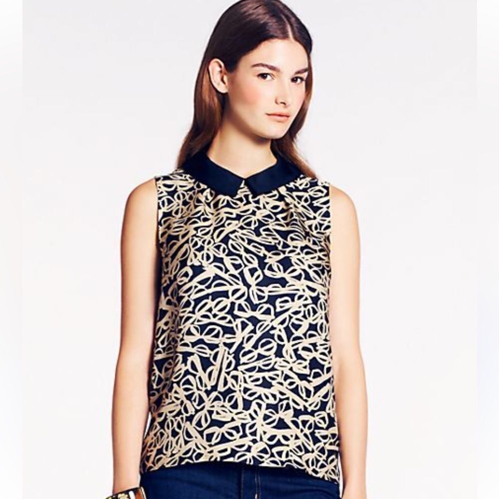 Kate Spade Madison Ave Glasses Sleeveless Top